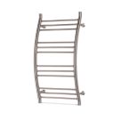 Time 900mm x 500mm 900BTU Silver Curved Designer Towel Radiator