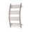 Time 900mm x 500mm 900BTU Silver Curved Designer Towel Radiator