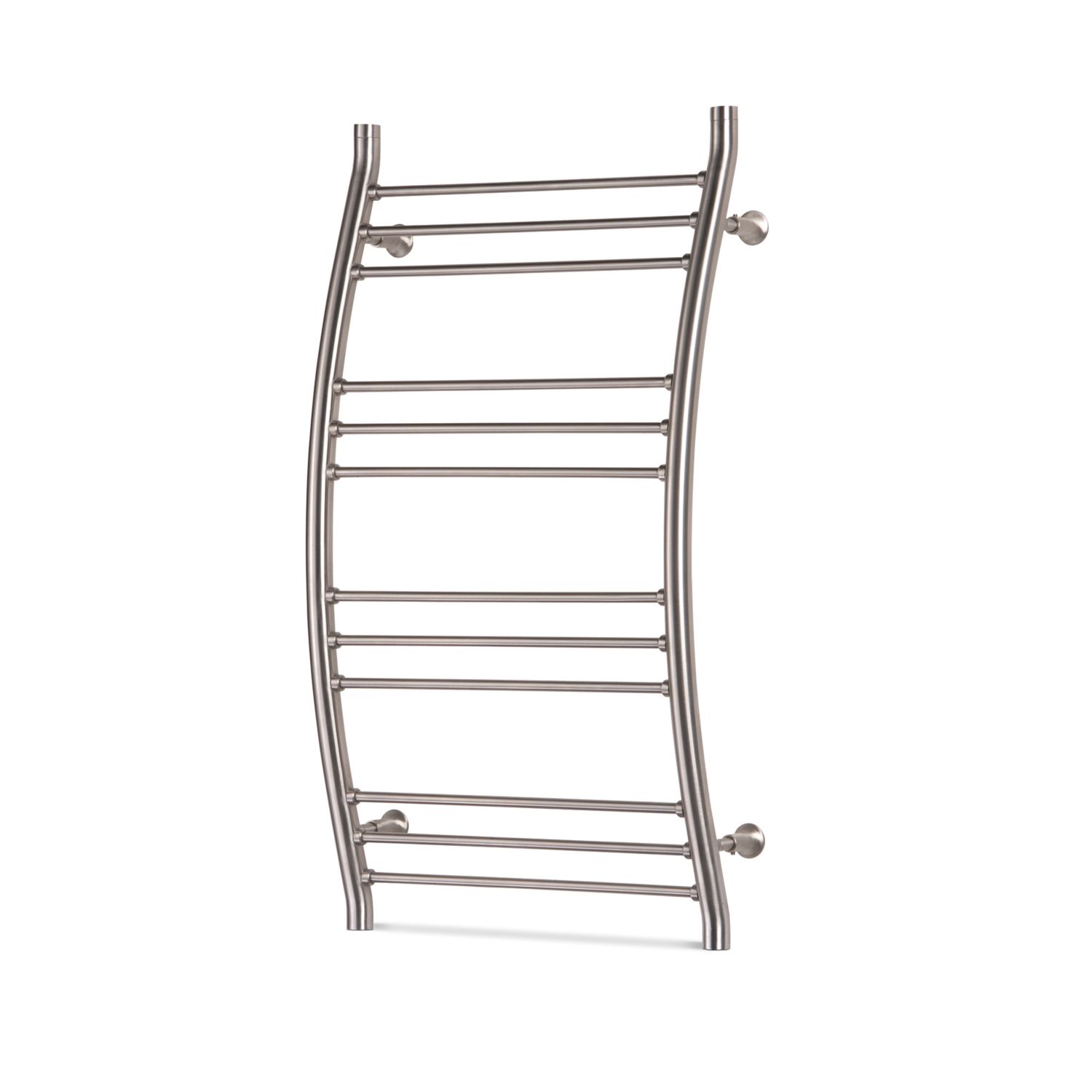 Time 900mm x 500mm 900BTU Silver Curved Designer Towel Radiator (173KL)