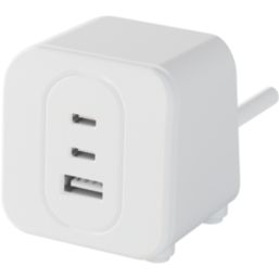 Masterplug 3-Outlet Type A & C Plug-In Power Hub 3.25A