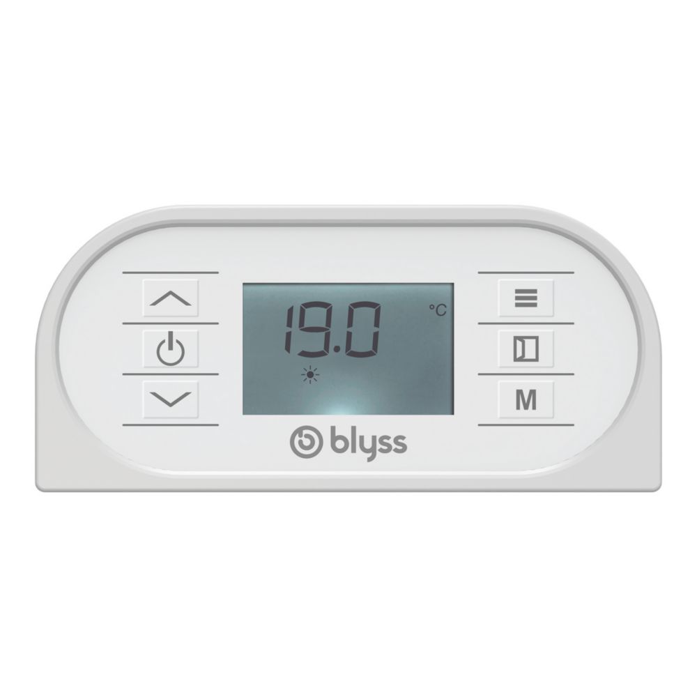 Wall Heater Blyss Glass Panel Heater Manual Blyss 2000W Electric