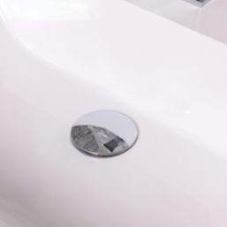 ETAL Slotted Mushroom Push Button Basin Waste Chrome 66mm