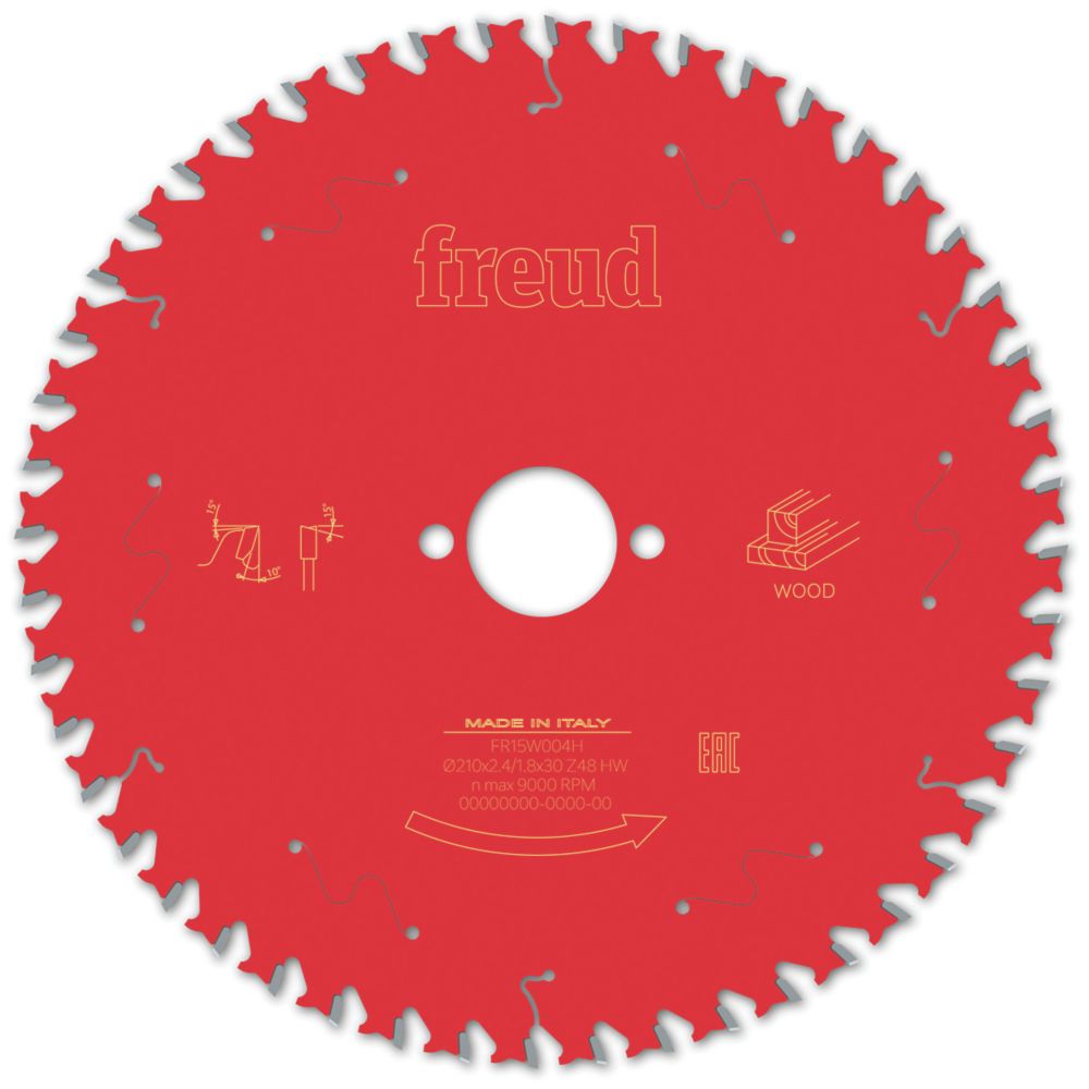 Freud Wood Circular Saw Blade 210mm x 30mm 48T Screwfix