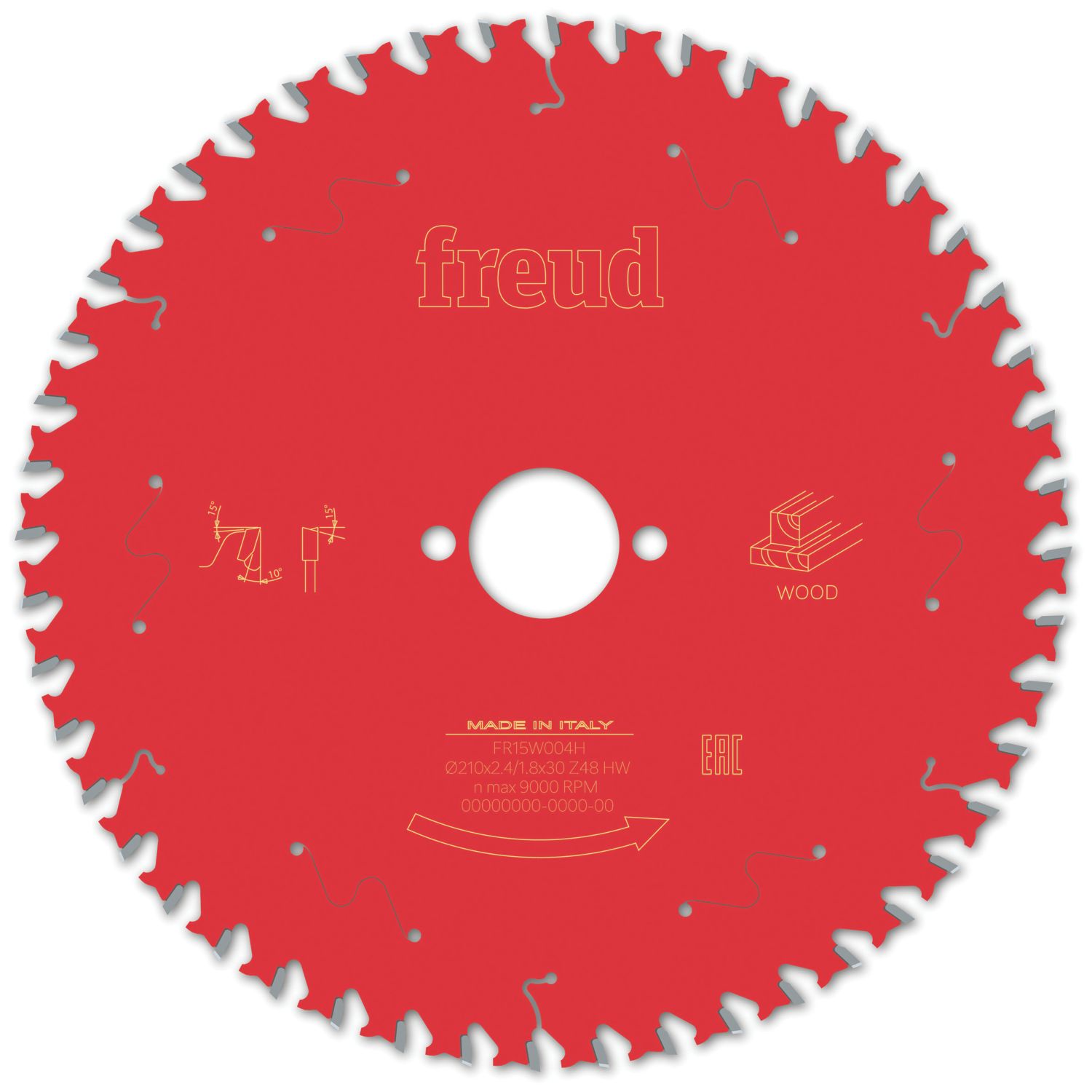 Freud Wood Circular Saw Blade 210mm x 30mm 48T (173VV)