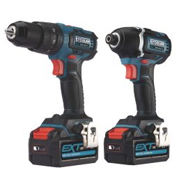 Erbauer ECD18-Li-2 / EID18-Li 18V 2 x 5.0Ah Li-Ion EXT Brushless Cordless Twin Pack