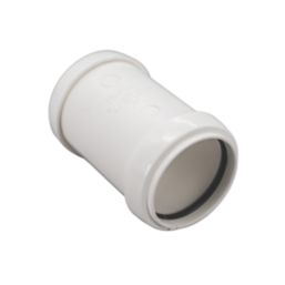 FloPlast Push-Fit Straight Coupler White 40mm x 40mm