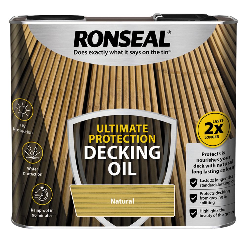 Ronseal Ultimate Protection 2.5Ltr Natural Decking Oil Screwfix