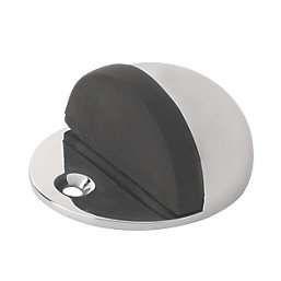 Oval Door Stops 48 x 21mm Polished Chrome 2 Pack
