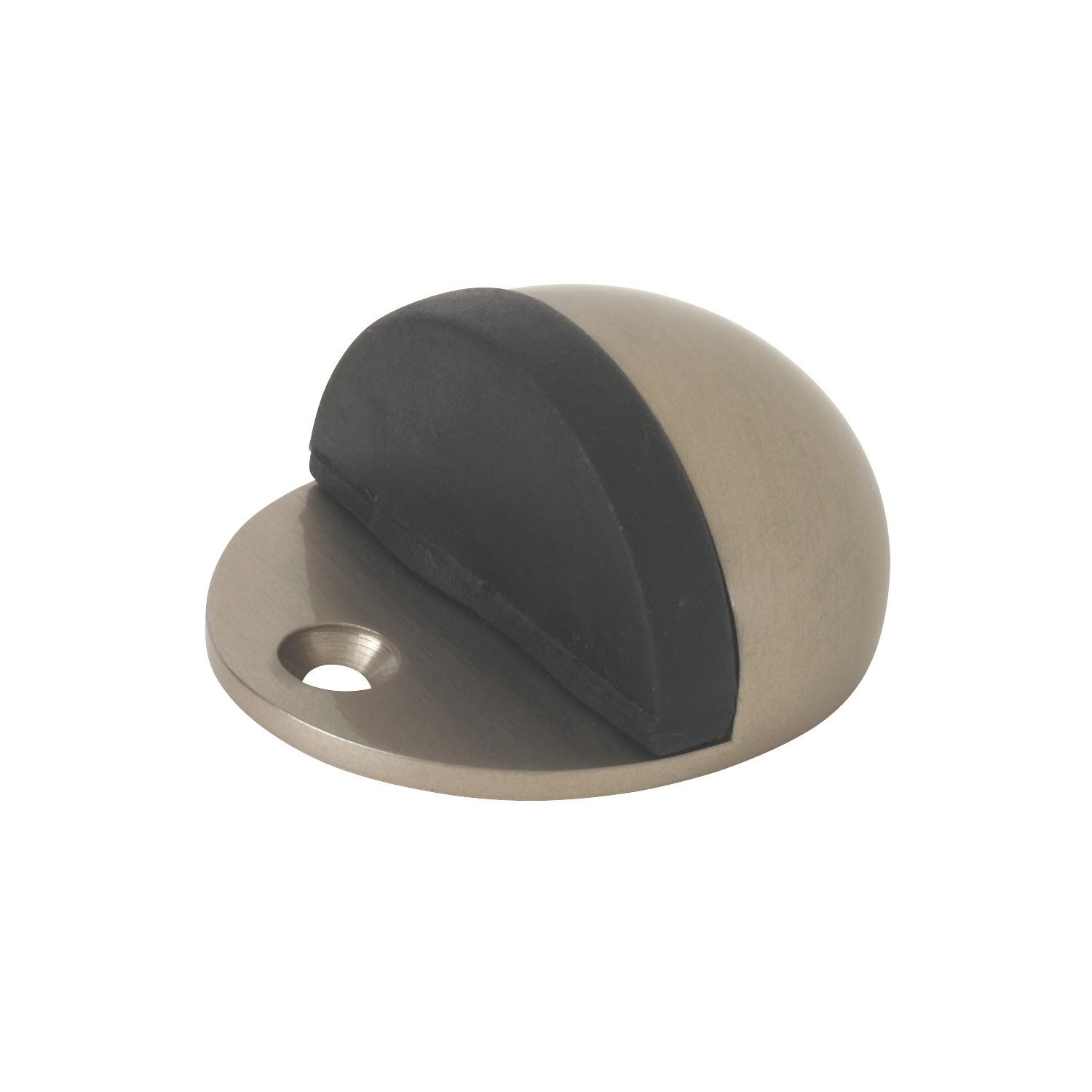 Oval Door Stops 48 x 21mm Satin Nickel 2 Pack (17464)
