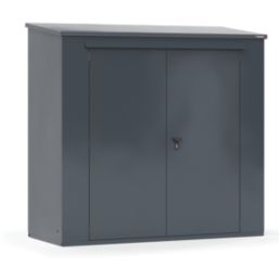 Asgard Trojan Plus 7' x 3' (Nominal) Pent Metal Bike Store Grey