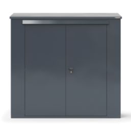 Asgard Trojan Plus 7' x 3' (Nominal) Pent Metal Bike Store Grey