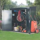 Asgard Trojan Plus 7' x 3' (Nominal) Pent Metal Bike Store Grey