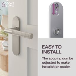 Cooke & Lewis Damgan Lever on Backplate Door Handles Pair Satin Nickel