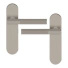 Cooke & Lewis Damgan Lever on Backplate Door Handles Pair Satin Nickel