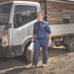 Site Betoia Womens Stretch Coveralls Blue Size 18 28" L