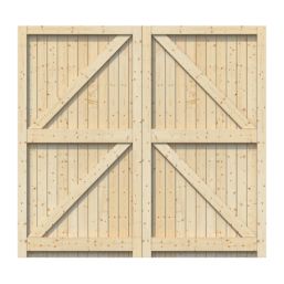 Green & Taylor  7,0" x 6,6" Non-Insulated Frameless Pine Hinged Garage Door