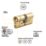 Yale Fire Rated 1 Star 6-Pin Euro Cylinder 45-50 (95mm) Polished Brass