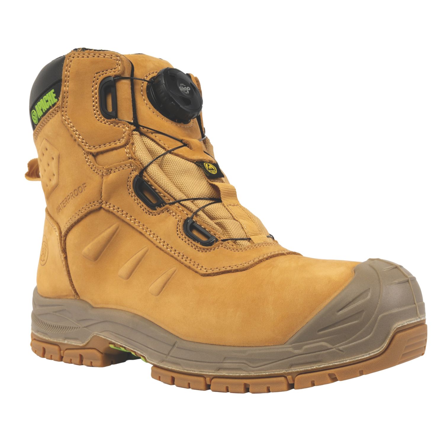 Apache Size 10 Wheat Waterproof Safety Boots (174EH)