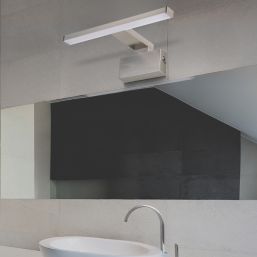LAP Craven 300mm LED Mirror Light Satin Nickel 9W 900lm