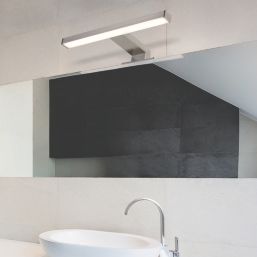 LAP Craven 300mm LED Mirror Light Satin Nickel 9W 900lm