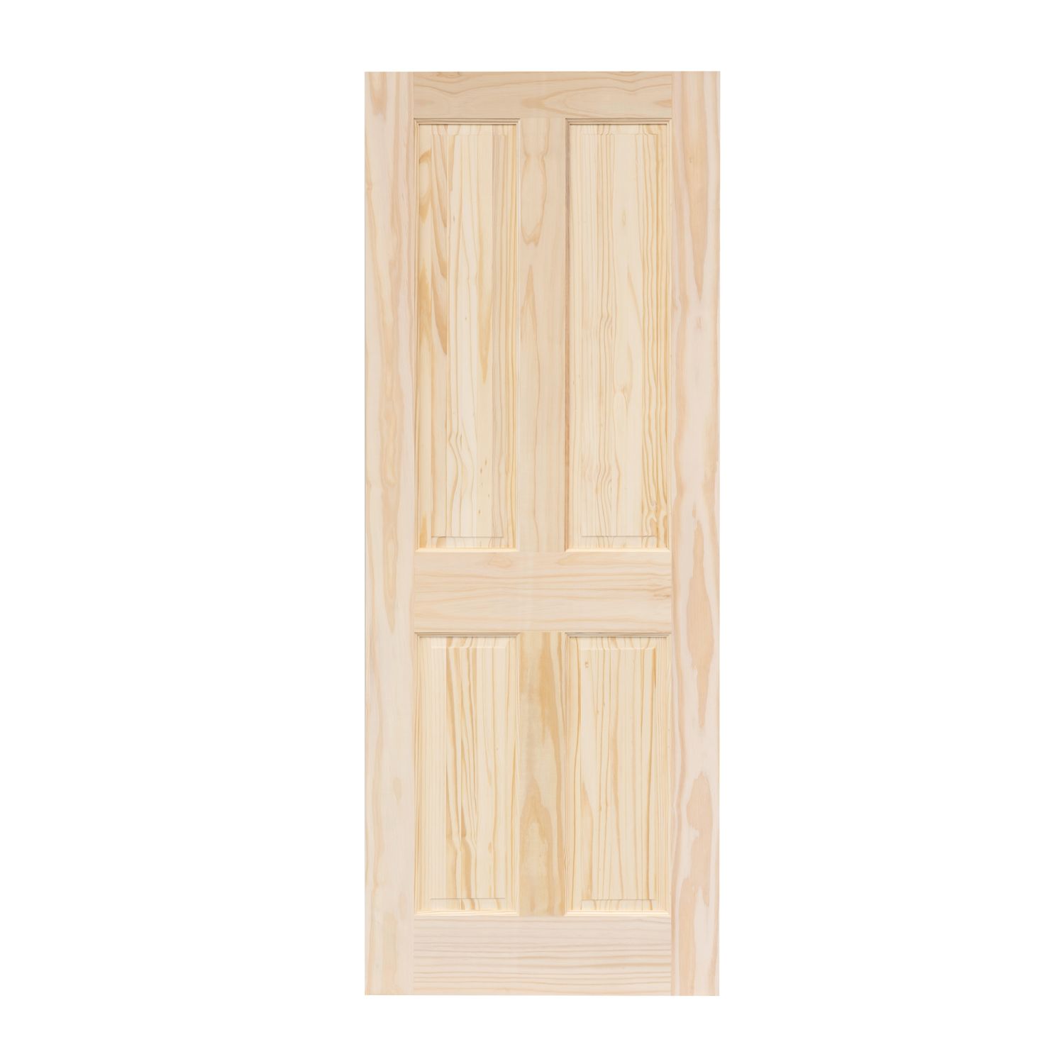 Unfinished Pine Wooden 4-Panel Internal Victorian-Style Door 1981mm x 762mm (174FA)