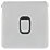 Schneider Electric Lisse Deco 10AX 1-Gang Intermediate Switch Polished Chrome with Black Inserts