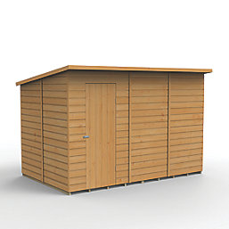 Forest  6' x 9' 6" (Nominal) Pent Shiplap T&G Timber Shed with Base