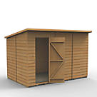 Forest  6' x 9' 6" (Nominal) Pent Shiplap T&G Timber Shed with Base