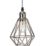 Knightsbridge  Brushed Chrome Steel Diamond-Shaped Pendant Cage