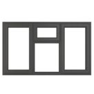 Crystal  Top, Left & Right-Hand Opening Clear Double-Glazed Casement Anthracite Grey uPVC Window 1770mm x 1115mm