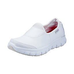 Skechers Sure Track Metal Free Womens Slip-On Non Safety Shoes White Size 3