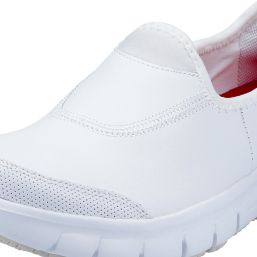 Skechers Sure Track Metal Free Womens Slip-On Non Safety Shoes White Size 3