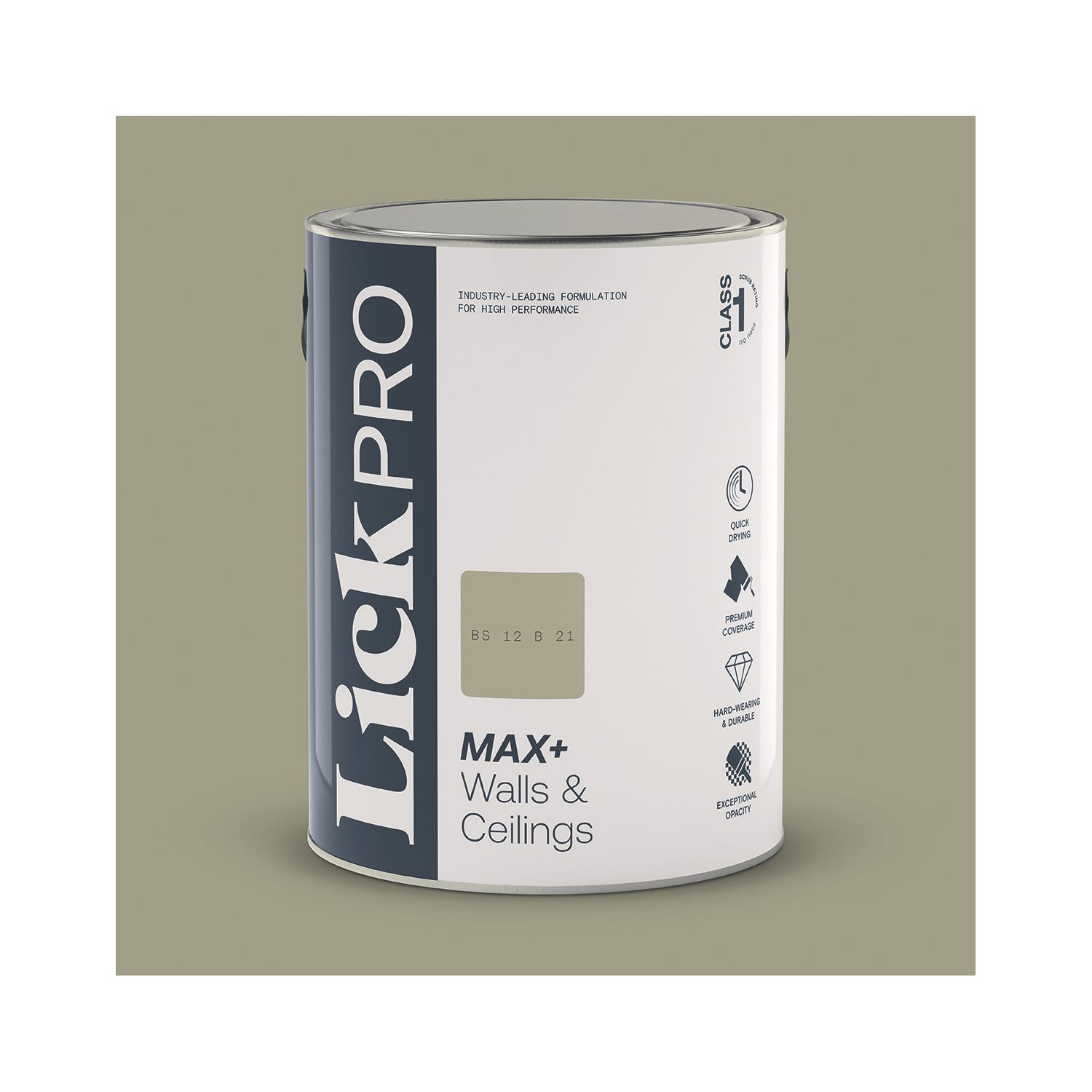 LickPro Max+ 5Ltr Green BS 12 B 21 Eggshell Emulsion Paint (174JY)