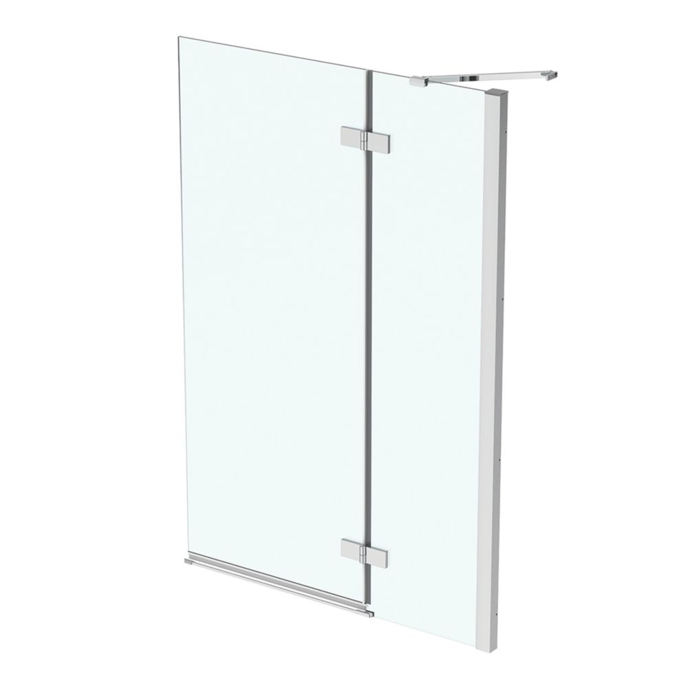 Ideal Standard i.life Frameless Silver 2-Panel Hinged Bath Screen Left-Handed 1000-1025mm x 1505mm