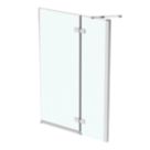 Ideal Standard i.life Frameless Silver 2-Panel Hinged Bath Screen Left-Handed 1000-1025mm x 1505mm