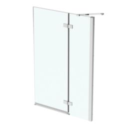 Ideal Standard i.life Frameless Silver 2-Panel Hinged Bath Screen Left-Handed 1000-1025mm x 1505mm