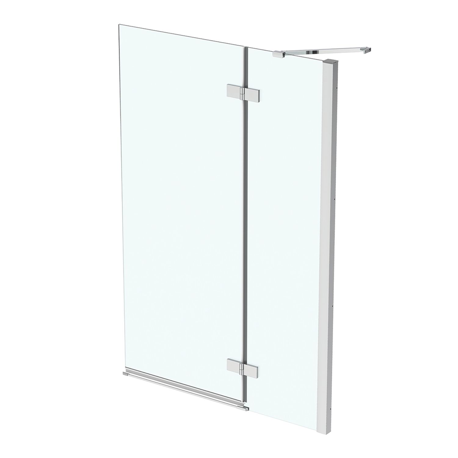 Ideal Standard i.life Frameless Silver 2-Panel Hinged Bath Screen Left-Handed 1000-1025mm x 1505mm (174KU)