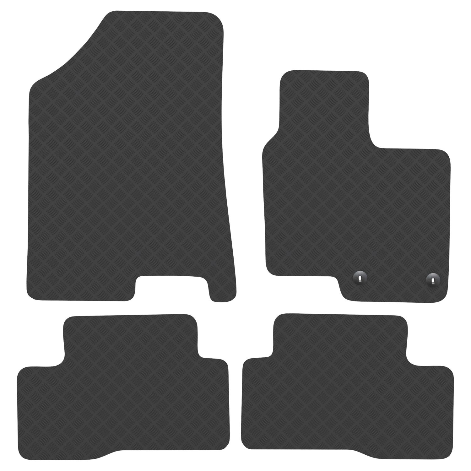 Car Mat Co. Hyundai Tucson Hybrid 2021 on Rubber Car Mats 4 Piece Set (174VV)