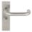 Eurospec Safety Fire Rated Safety Lever on Backplate WC Pair Satin Stainless Steel