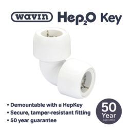 Hep2O  Plastic Push-Fit Equal 90° Elbow 28mm