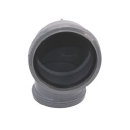 FloPlast  Push-Fit 92.5° Double Socket Bend Grey 110mm