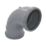 FloPlast  Push-Fit 92.5° Double Socket Bend Grey 110mm