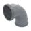 FloPlast  Push-Fit 92.5° Double Socket Bend Grey 110mm