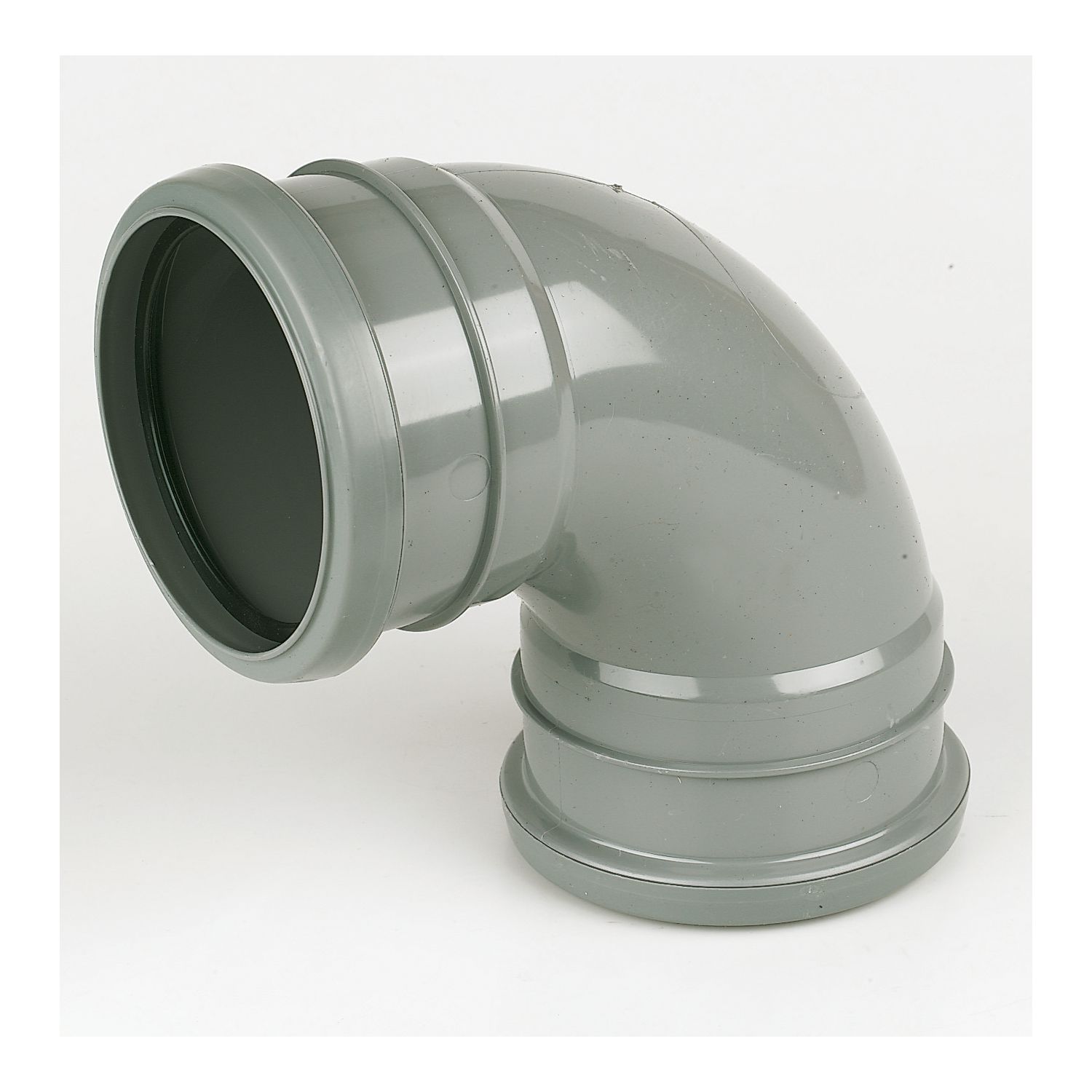 FloPlast Push-Fit 92.5° Double Socket Bend Grey 110mm (17584)