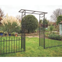 Apollo Appleton Easy Fit Straight 4' x 7' (Nominal) Matt-Black Metal Arch