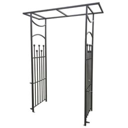 Apollo Appleton Easy Fit Straight 4' x 7' (Nominal) Matt-Black Metal Arch