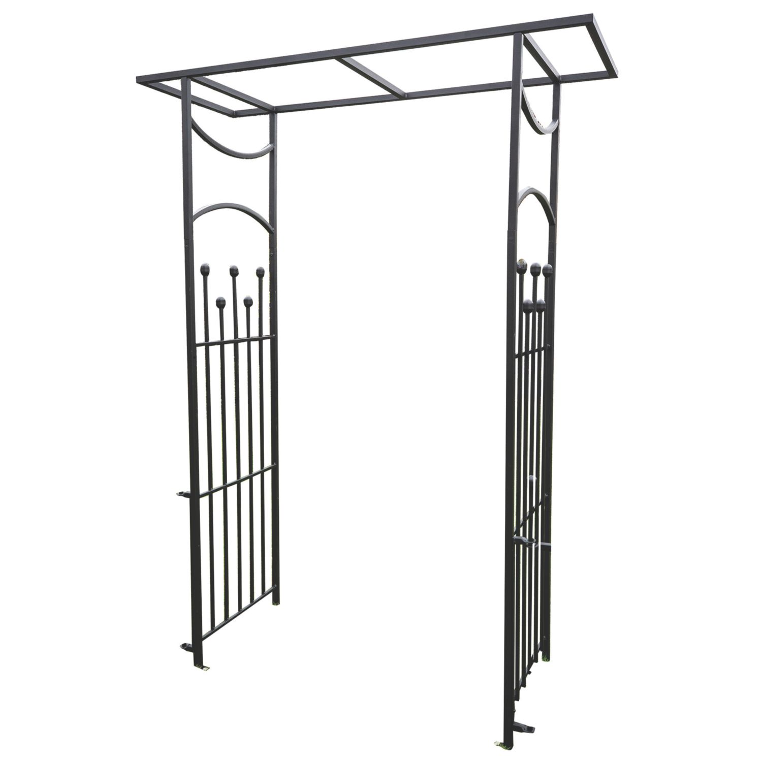 Apollo Appleton Easy Fit Straight 4' x 7' (Nominal) Matt-Black Metal Arch (175AV)