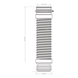 Flomasta  Flexible Straight Pan Connector White 230 - 380mm