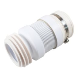 Flomasta  Flexible Straight Pan Connector White 230 - 380mm