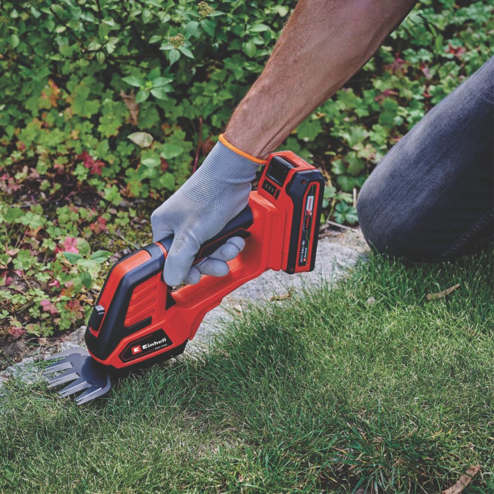 Einhell GE-CG 18/100 Li-Solo 18V Li-Ion Power X-Change Cordless Grass &  Hedge Shears - Bare - Screwfix